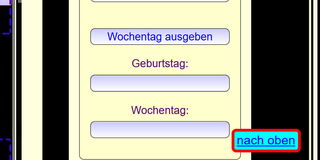 Bildschirmfoto: Der Toplink mit blauer Schrift "nach oben" auf hellblauem Grund mit rotem Rahmen rechts unten im Bild.