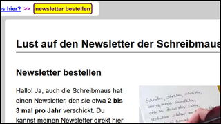 Bildschirmfoto: Die Überschrift h2 unterhalb von h1.