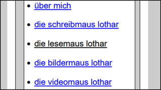 Bildschirmfoto: Im Moment des Anlickens wird der Link schwarz und unterstrichen.
