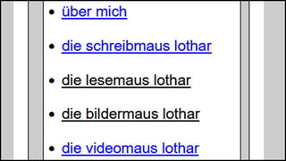 Bildschirmfoto: Besuchte Links werden schwarz und unterstrichen dargestellt.