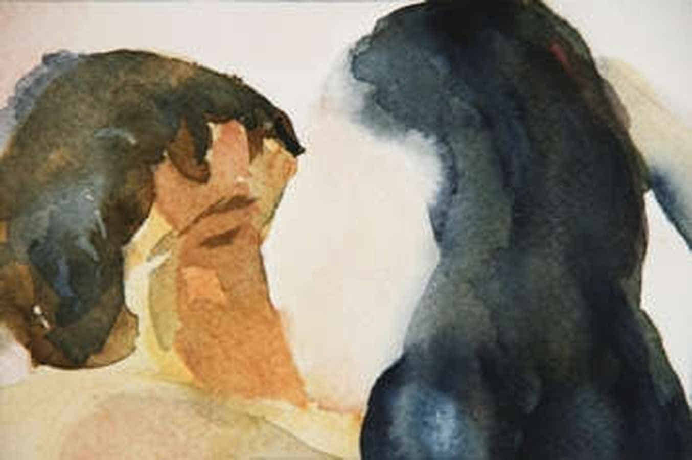 Bild: Zwei Menschen, die sich küssen.